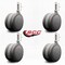 Service Caster 4'' Gray Heavy Duty Floor Safe Twin Wheel Caster 1/2'' Threaded Stem , 4PK SCC-TS02S100-TPR-GRY-121315-4 - alternate 2